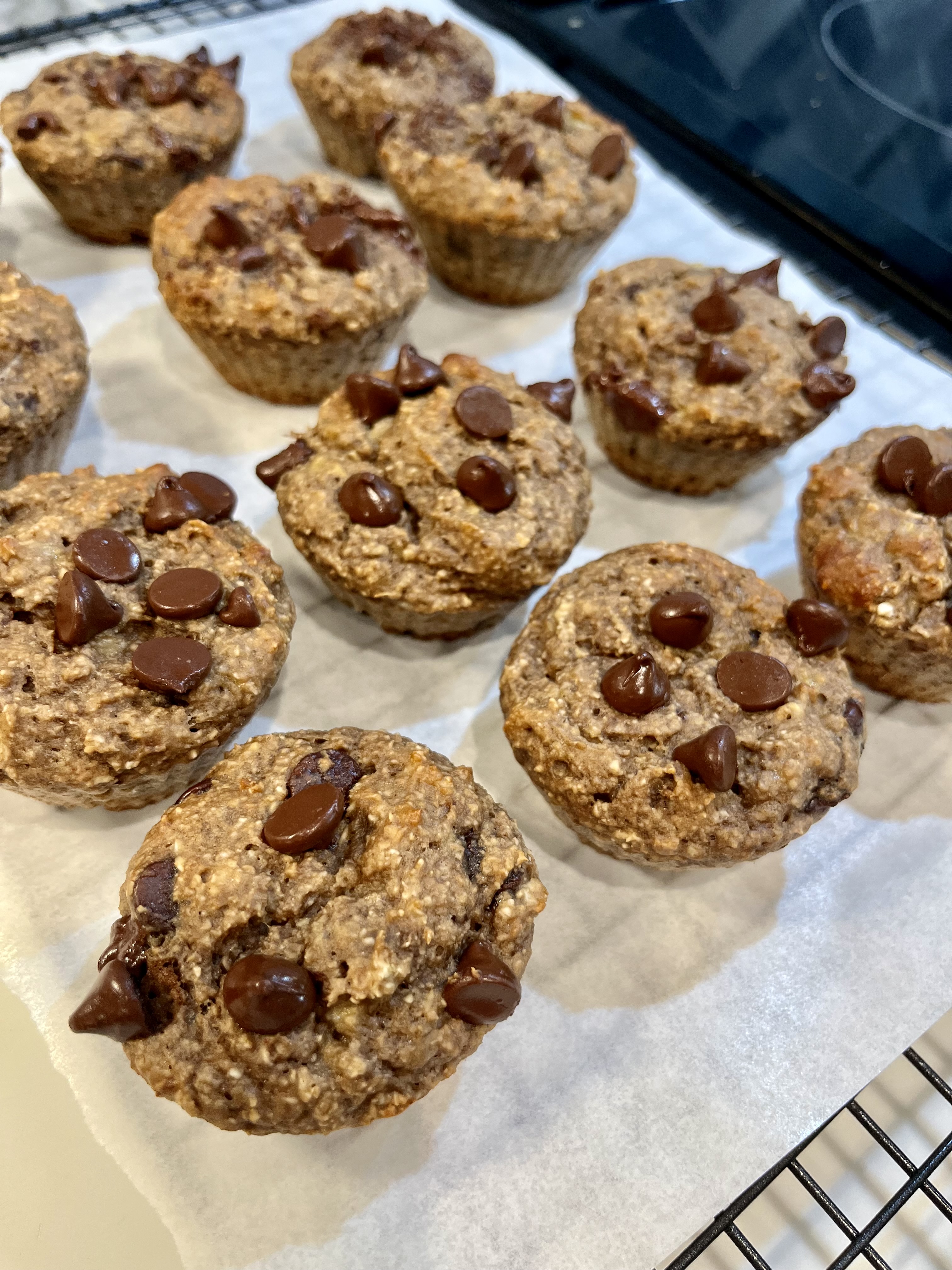 Banana Chocolate Chip Protein Muffins
