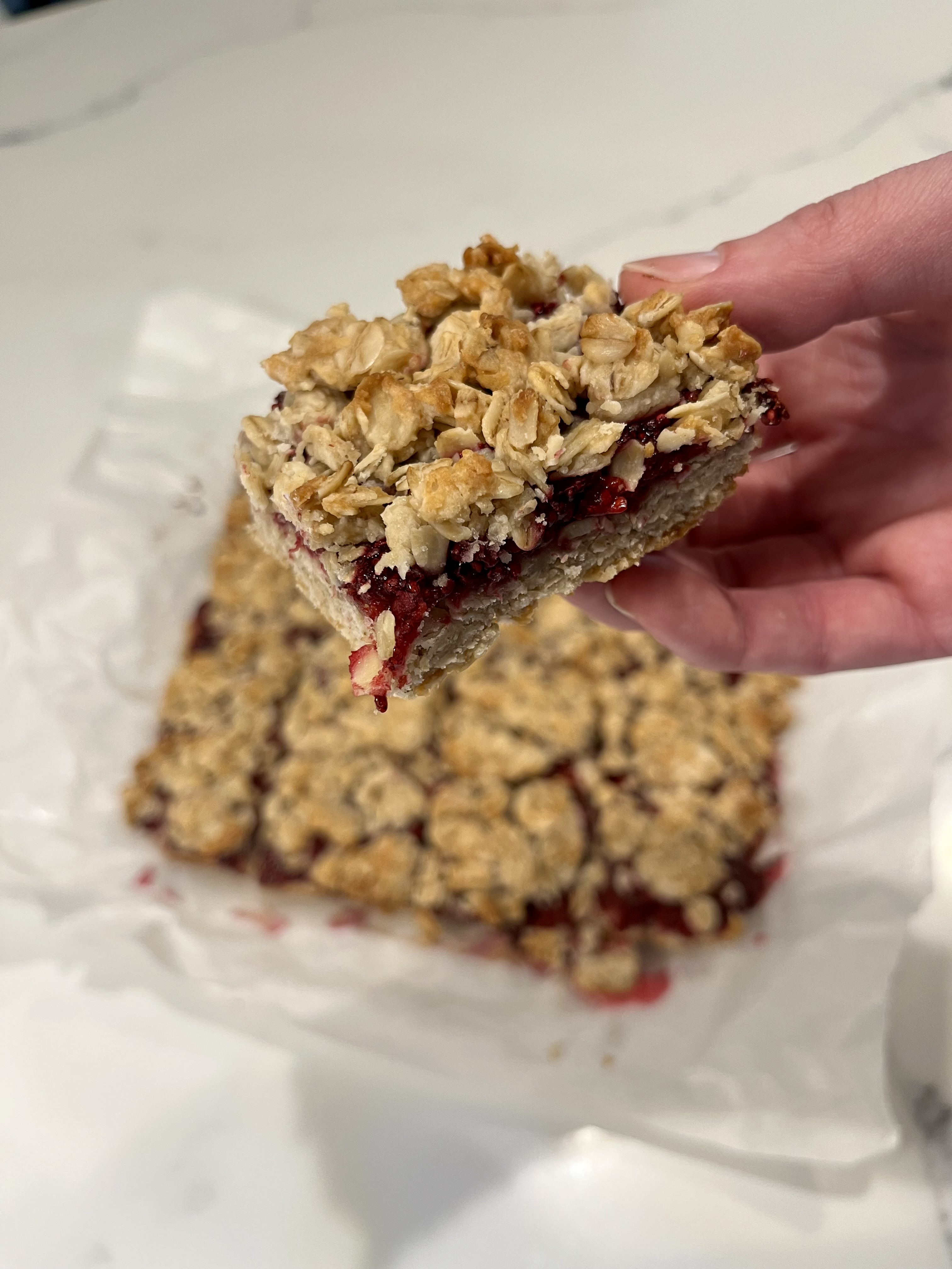 Jam Crumble Bar (with sourdough discard)